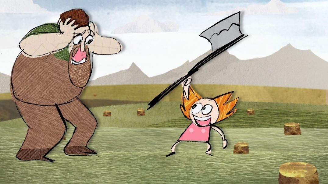 The girl and the axe